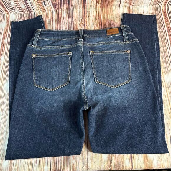Judy Blue SKINNY FIT Juniors Size 9/29 Mid Rise Raw Hem Jeans Denim Pants 29x28 - Picture 3 of 12